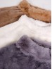 Soft Faux Fur Cape W/Fur Collar